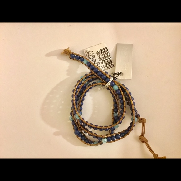 ALEXIA CRAWFORD Blue Beaded Wra Bracelet - Picture 4 of 4